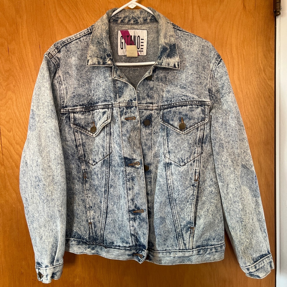 Vintage Gitano outerwear embossed Jean jacket 80s style